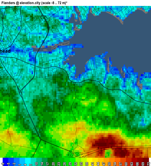 Flanders elevation map