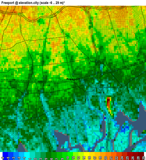 Freeport elevation map