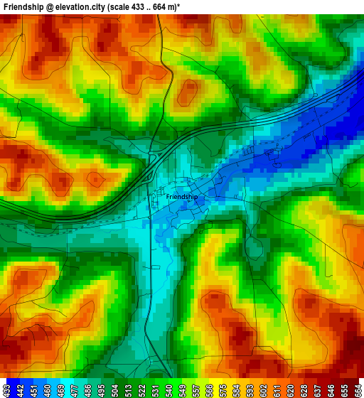 Friendship elevation map