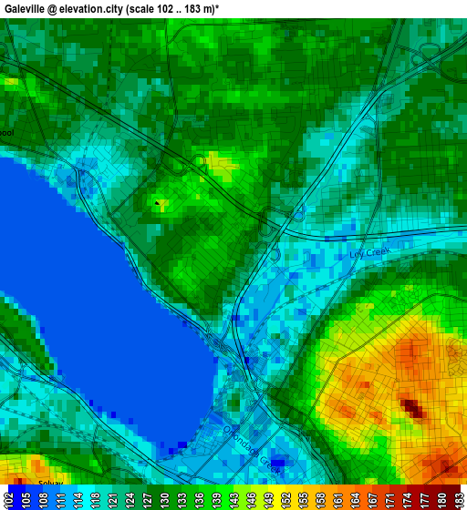 Galeville elevation map