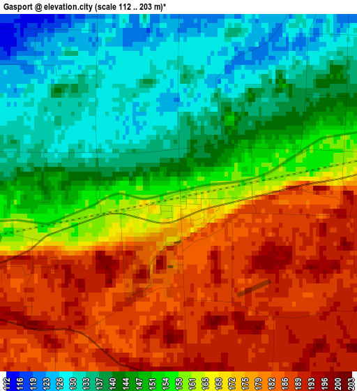 Gasport elevation map