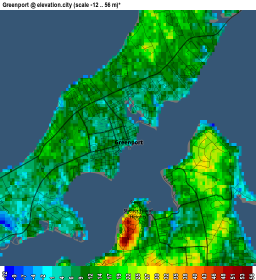 Greenport elevation map