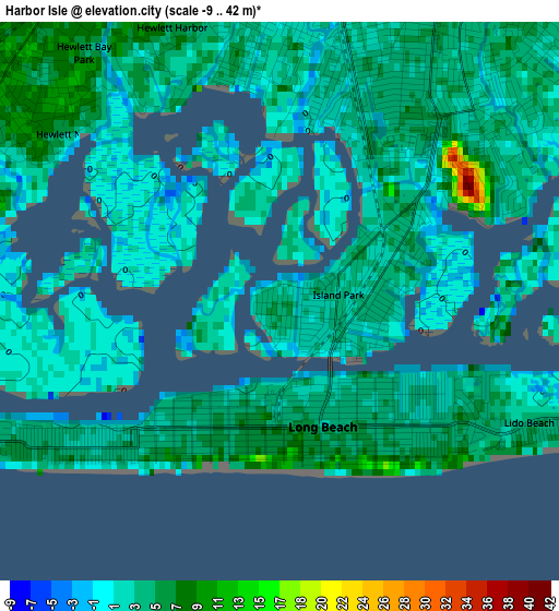 Harbor Isle elevation map