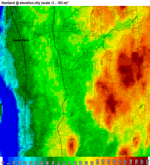 Haviland elevation map