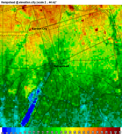 Hempstead elevation map