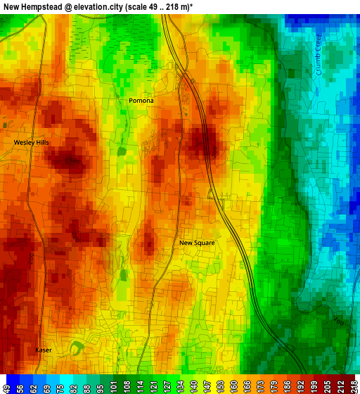 New Hempstead elevation map