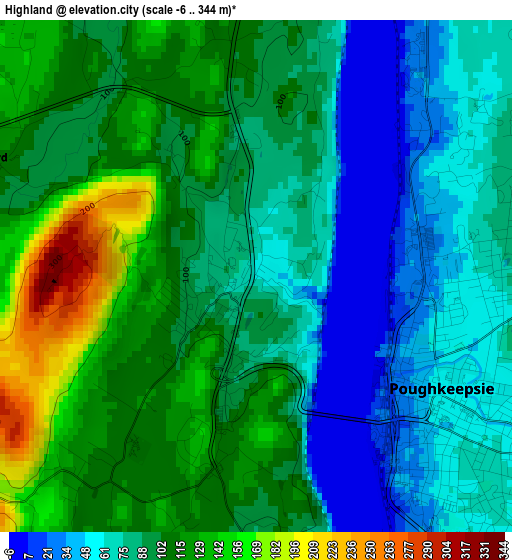 Highland elevation map