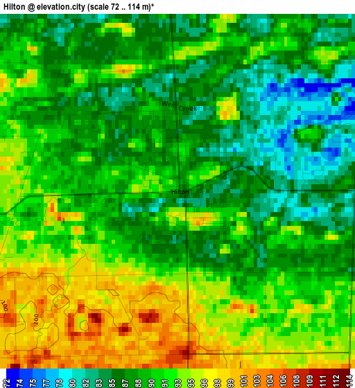 Hilton elevation map