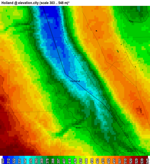 Holland elevation map