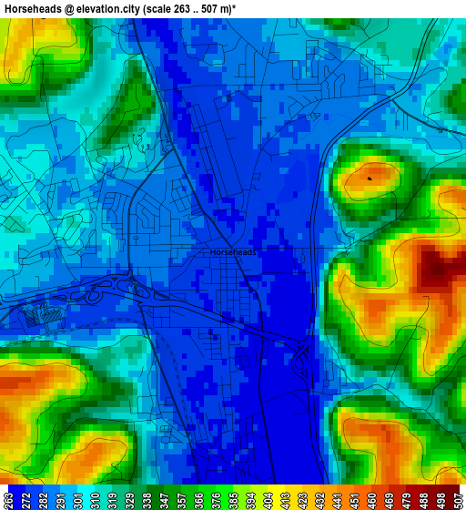 Horseheads elevation map