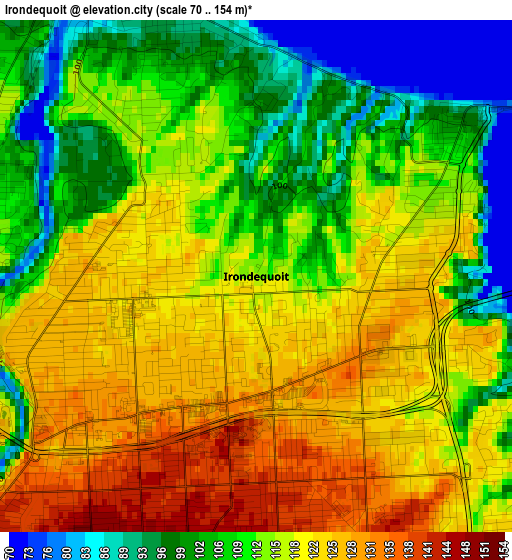 Irondequoit elevation map