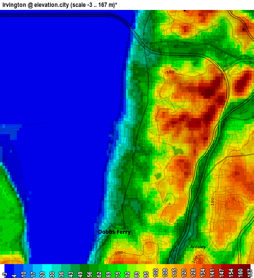 Irvington elevation map