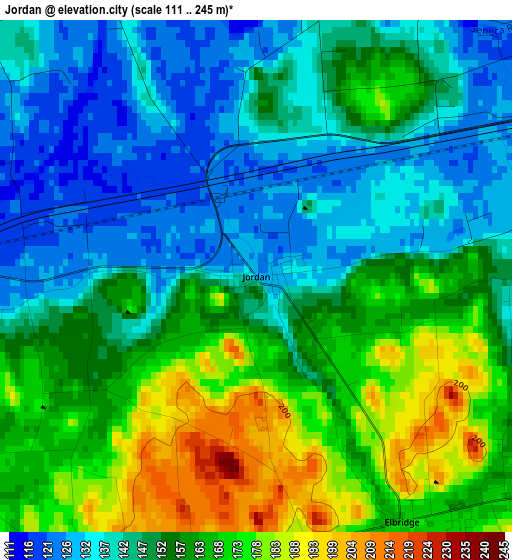 Jordan elevation map