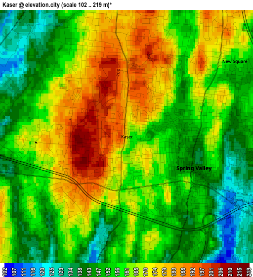 Kaser elevation map