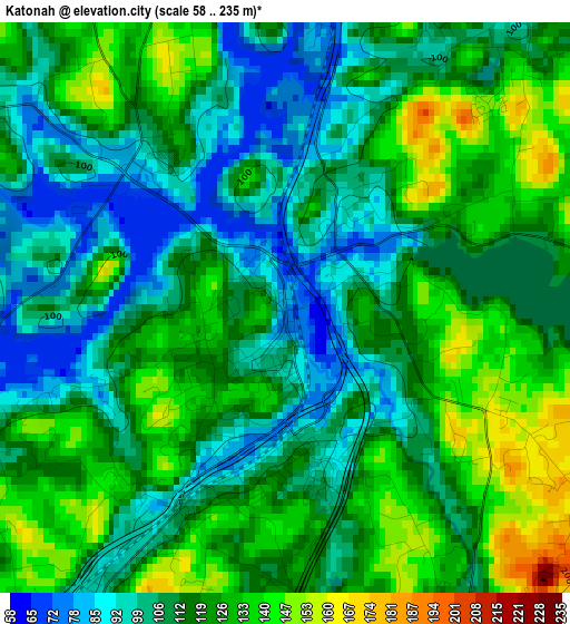 Katonah elevation map