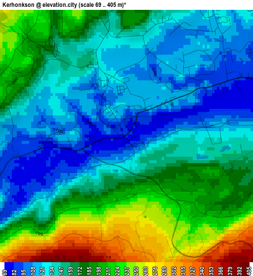 Kerhonkson elevation map