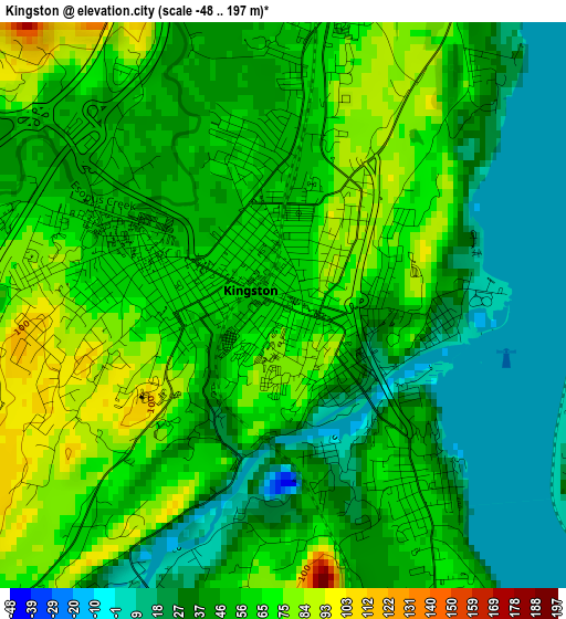 Kingston elevation map