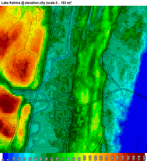 Lake Katrine elevation map