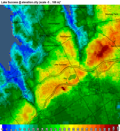 Lake Success elevation map