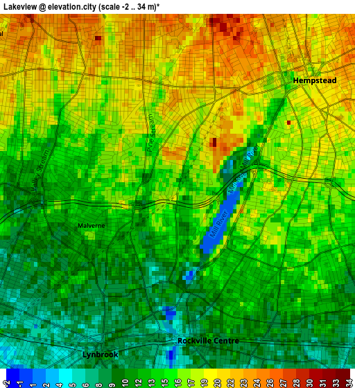 Lakeview elevation map