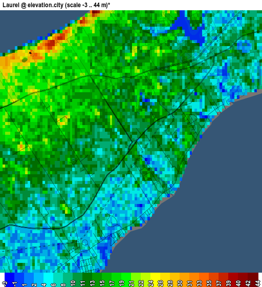 Laurel elevation map