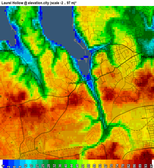 Laurel Hollow elevation map