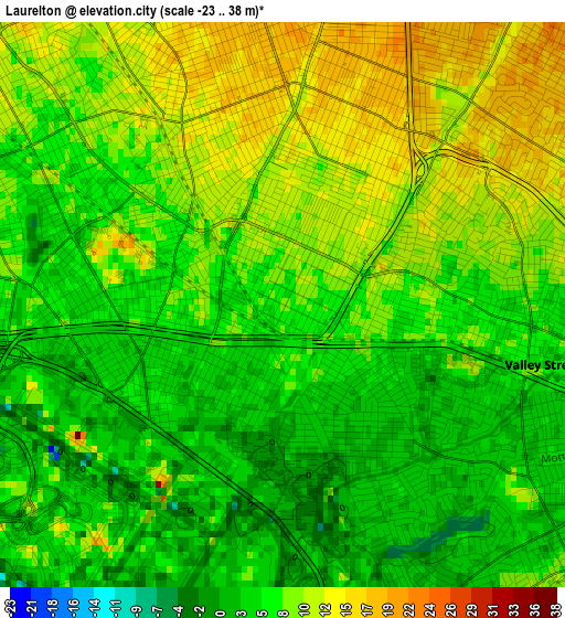 Laurelton elevation map