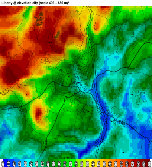 Liberty elevation map