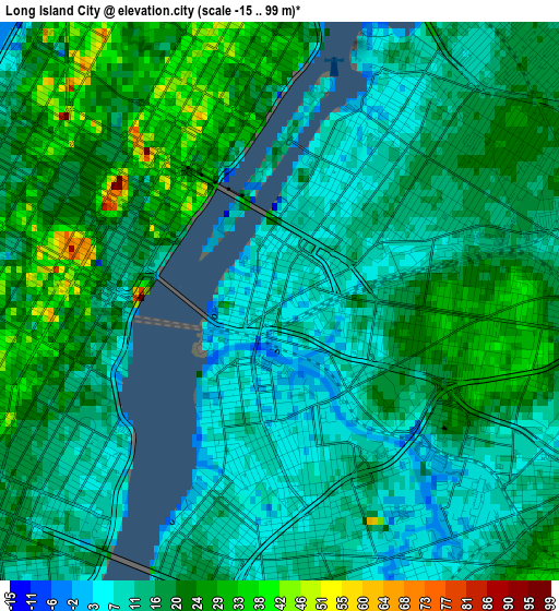 Long Island City elevation map