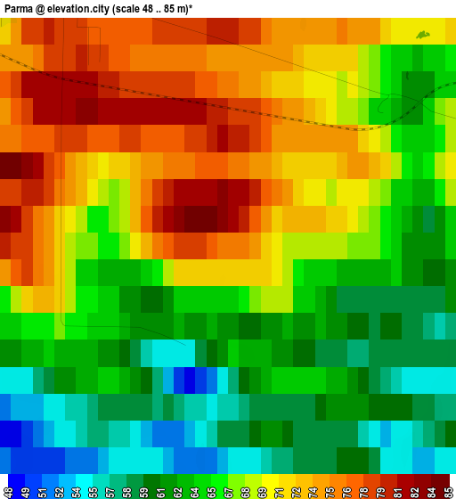 Parma elevation map