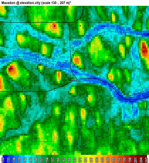 Macedon elevation map