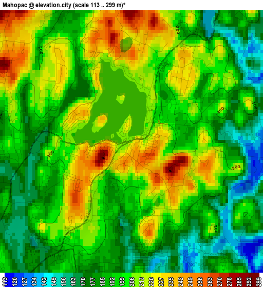 Mahopac elevation map