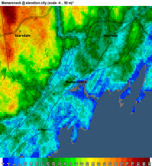Mamaroneck elevation map