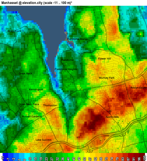 Manhasset elevation map