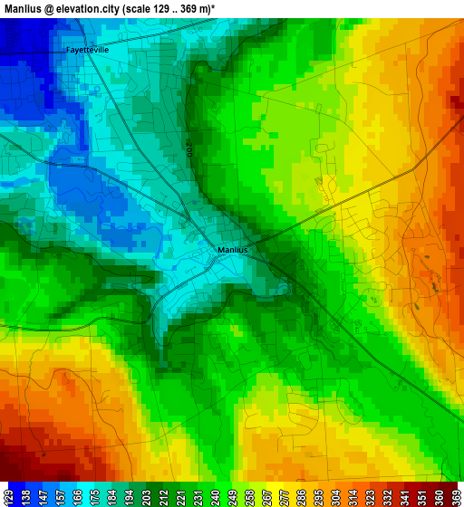 Manlius elevation map