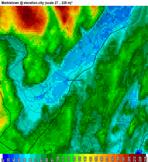 Marbletown elevation map