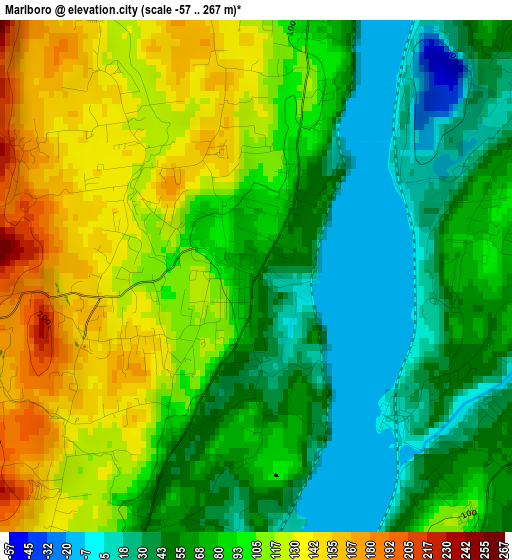 Marlboro elevation map