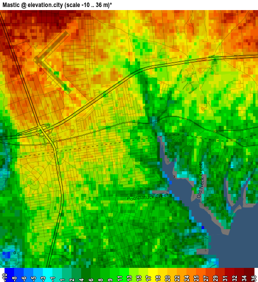 Mastic elevation map