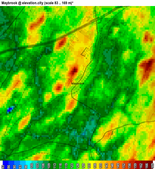 Maybrook elevation map