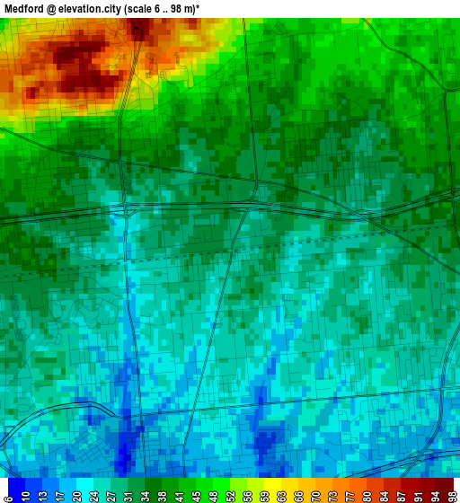 Medford elevation map