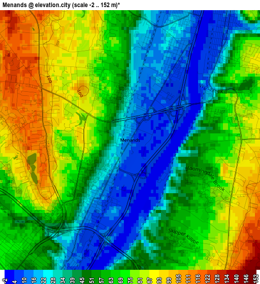 Menands elevation map