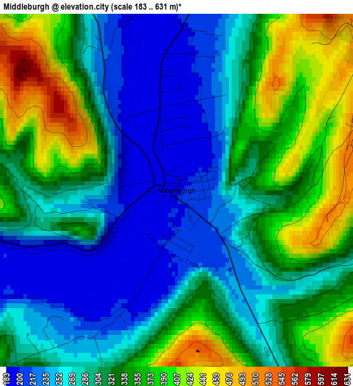 Middleburgh elevation map