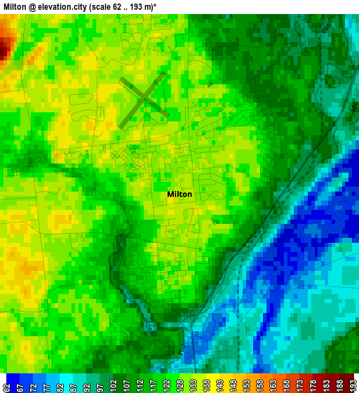 Milton elevation map