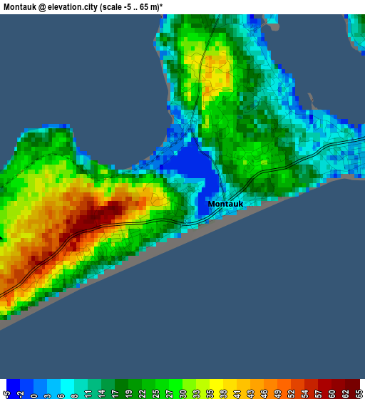 Montauk elevation map