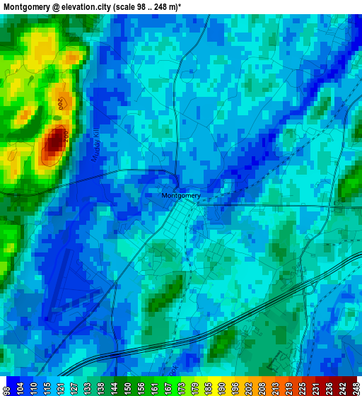 Montgomery elevation map
