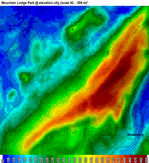 Mountain Lodge Park elevation map