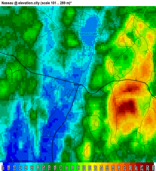 Nassau elevation map