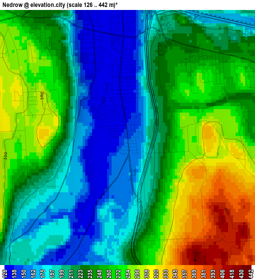 Nedrow elevation map