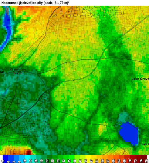 Nesconset elevation map