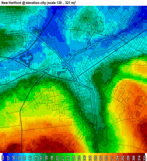 New Hartford elevation map